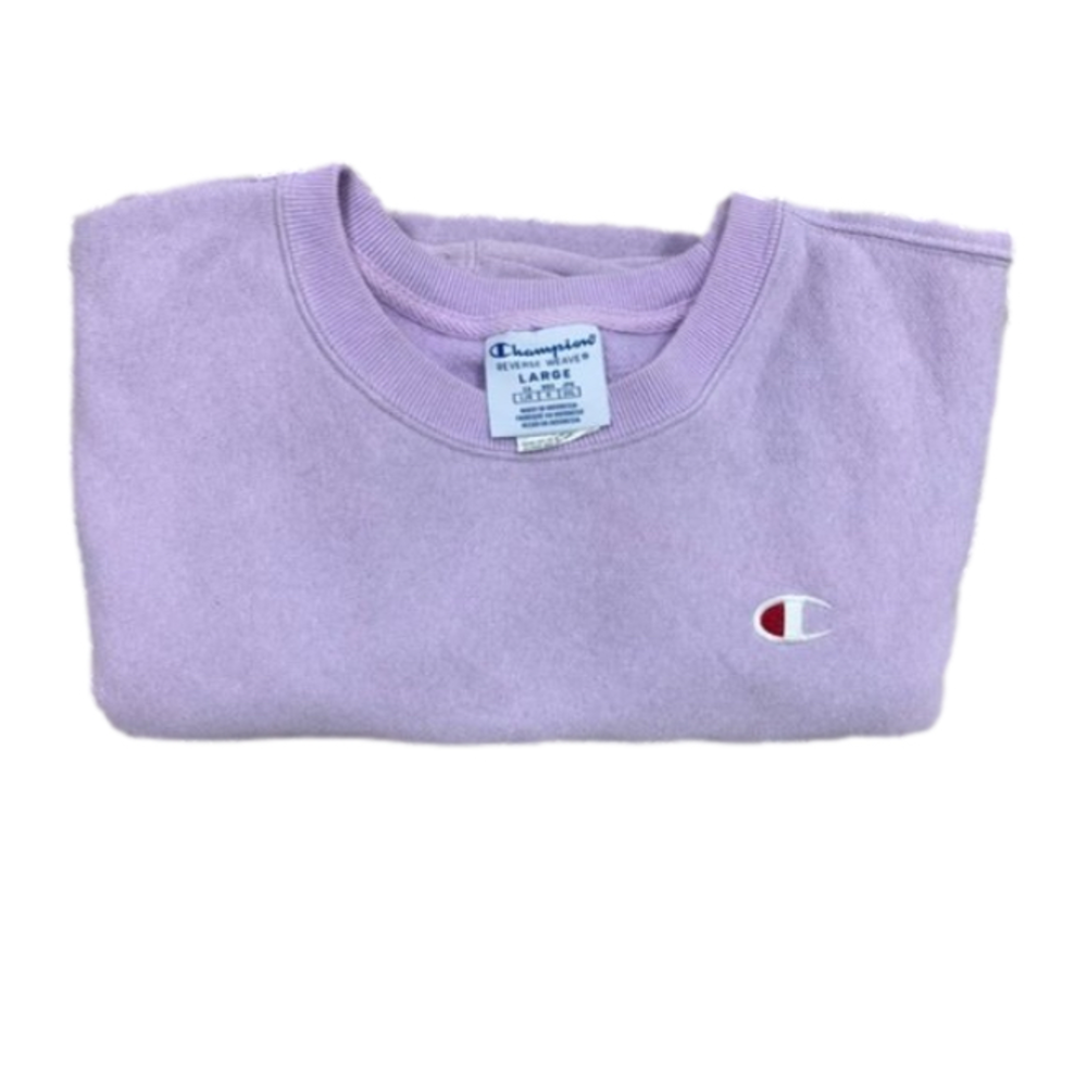 Champion pink crop top large